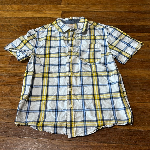 Gymboree Boys Button Front Shirt, Plaid, Sz L (10/12) - Picture 1 of 3